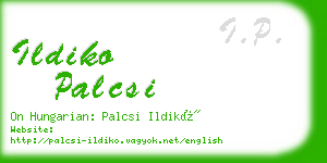 ildiko palcsi business card